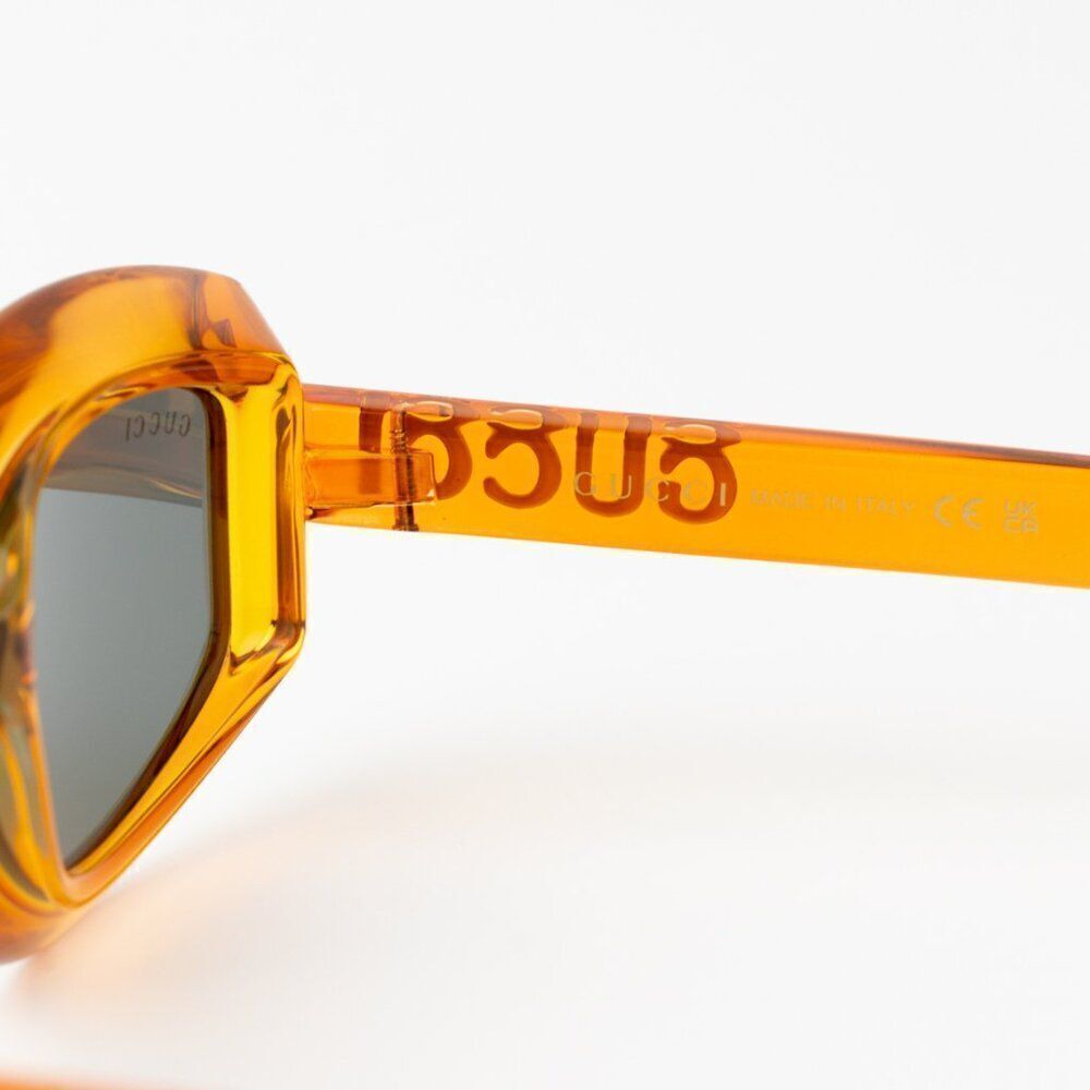 SALE! NEW Gucci GG1719S 005 Orange Grey Women Square Sunglasses GG 1719S - Picture 7 of 11